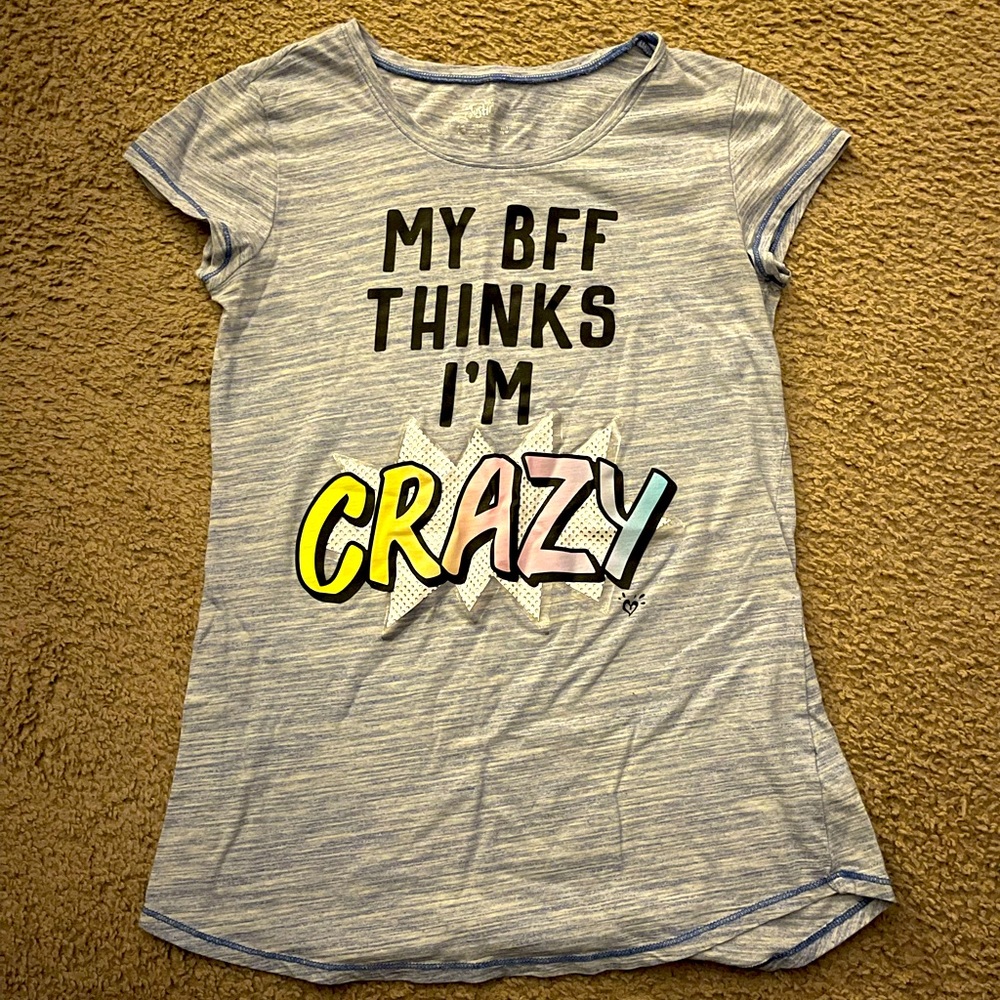 NWOT ‘Crazy’ t-shirt **Justice** 👚